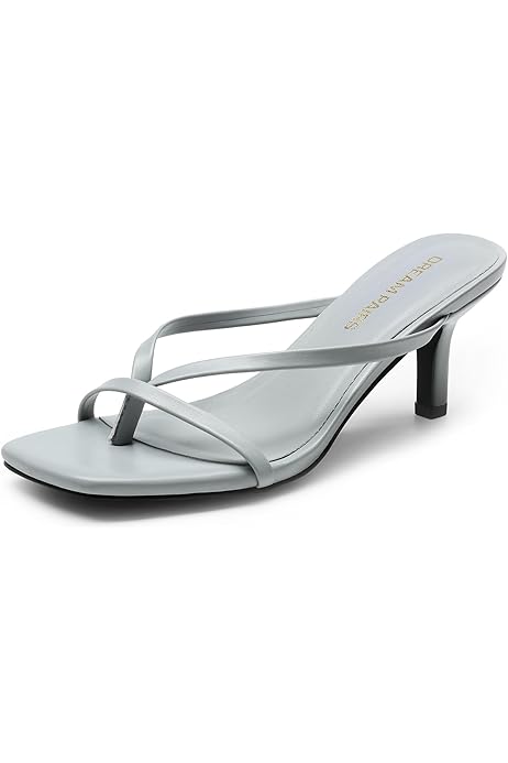 Amazon.com | MOOMMO Thong Sandals Flip Flop Mules Kitten Heels 
