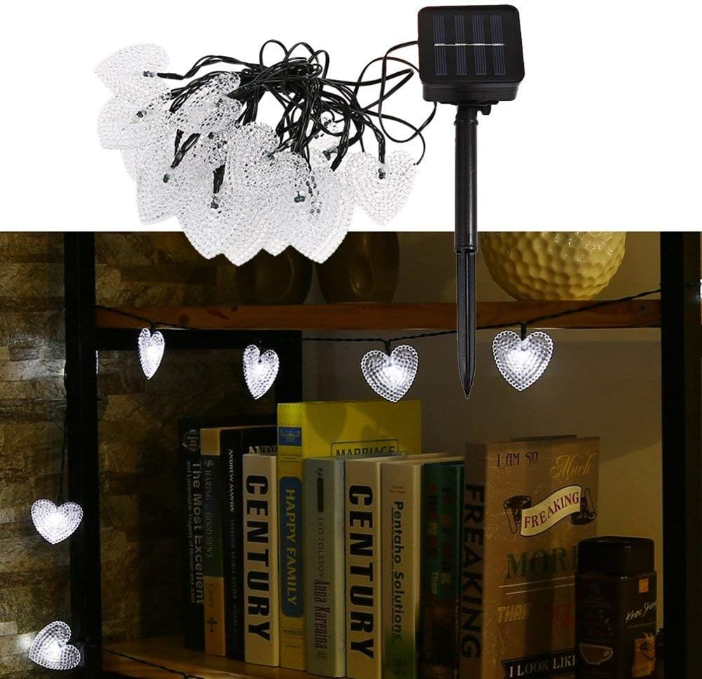 Solar Powered Heart Shaped String Lights - Image 4