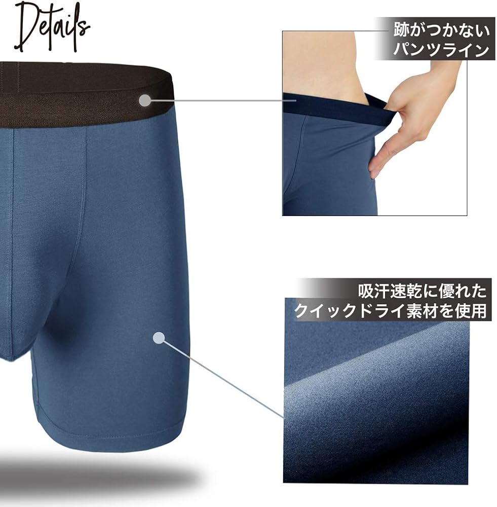 Amazon Co Jp Separatec ボクサーパンツ セット 蒸れない 陰嚢分離型 前開き 速乾素材 メンズ 3枚組 104x 服 ファッション小物