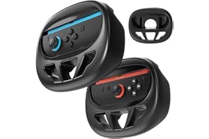 Fosmon Steering Wheels for Nintendo Switch 2 JoyCon Controller, Large Triggers, Anti-Slip, Comfortable Grip Compatible with M
