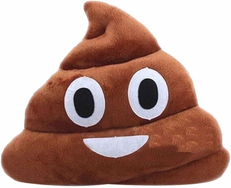 EMOJESSS Generic Stuffed Pillow Cushion Emoji Poop Shaped Smiley Face Doll Toy by Bonwill