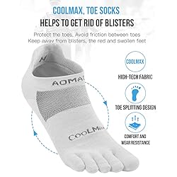 OrrinSports Toe Socks for Men Women Cool-max