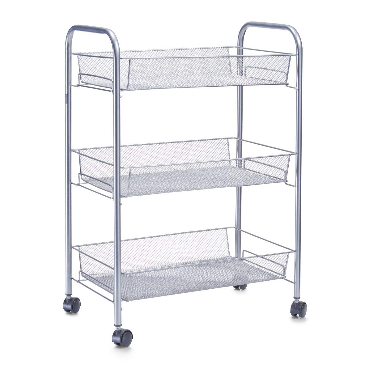 Zeller 17720 43.5 x 26 x 62.5 cm Rolling Shelf Mesh