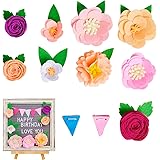FIOBEE Letter Board Accessories Felt Flower Decorations for Letter Board Decor Changeable Message Board Accessories for Party