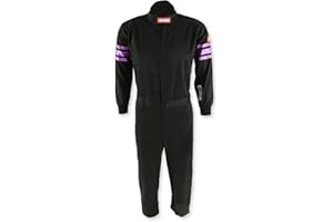 RaceQuip Unisex-Child Kids Single Layer Suit (Black/Purple, Small)