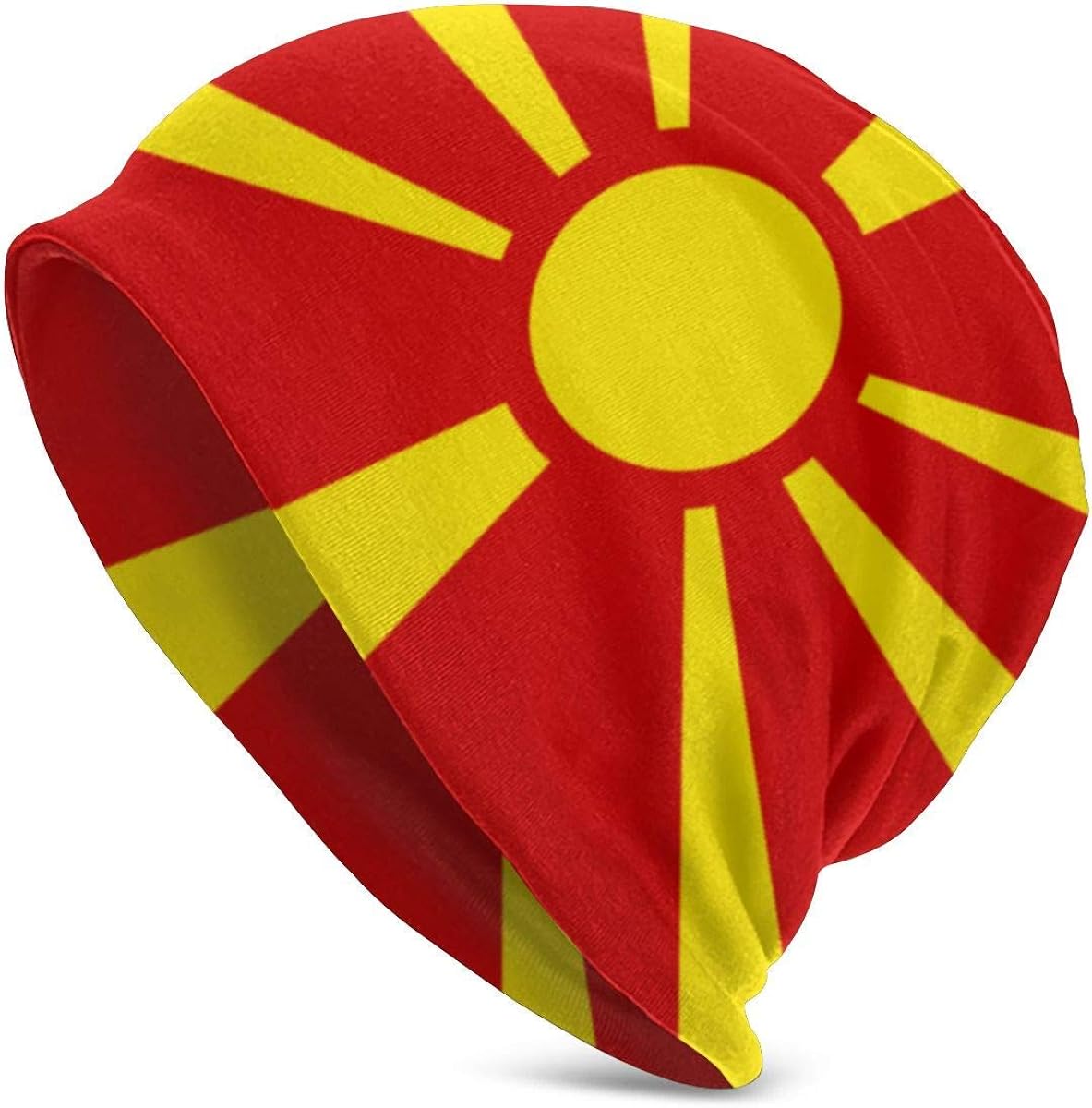 Multifunctional Beanie Hat Knit Hat Fashion Outdoor Slouchy Beanie Skull Cap Headwear,Macedonian