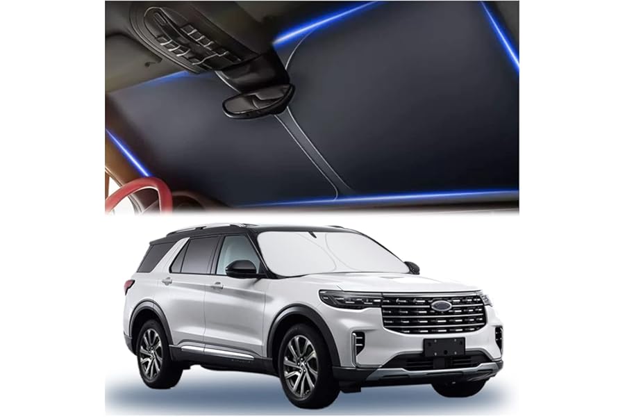 300T Thickened Automotive Glass Sunshade and Comes with Storage Bag,Keep Car Interior Cool,Universal Windshield Sun Shade Fit