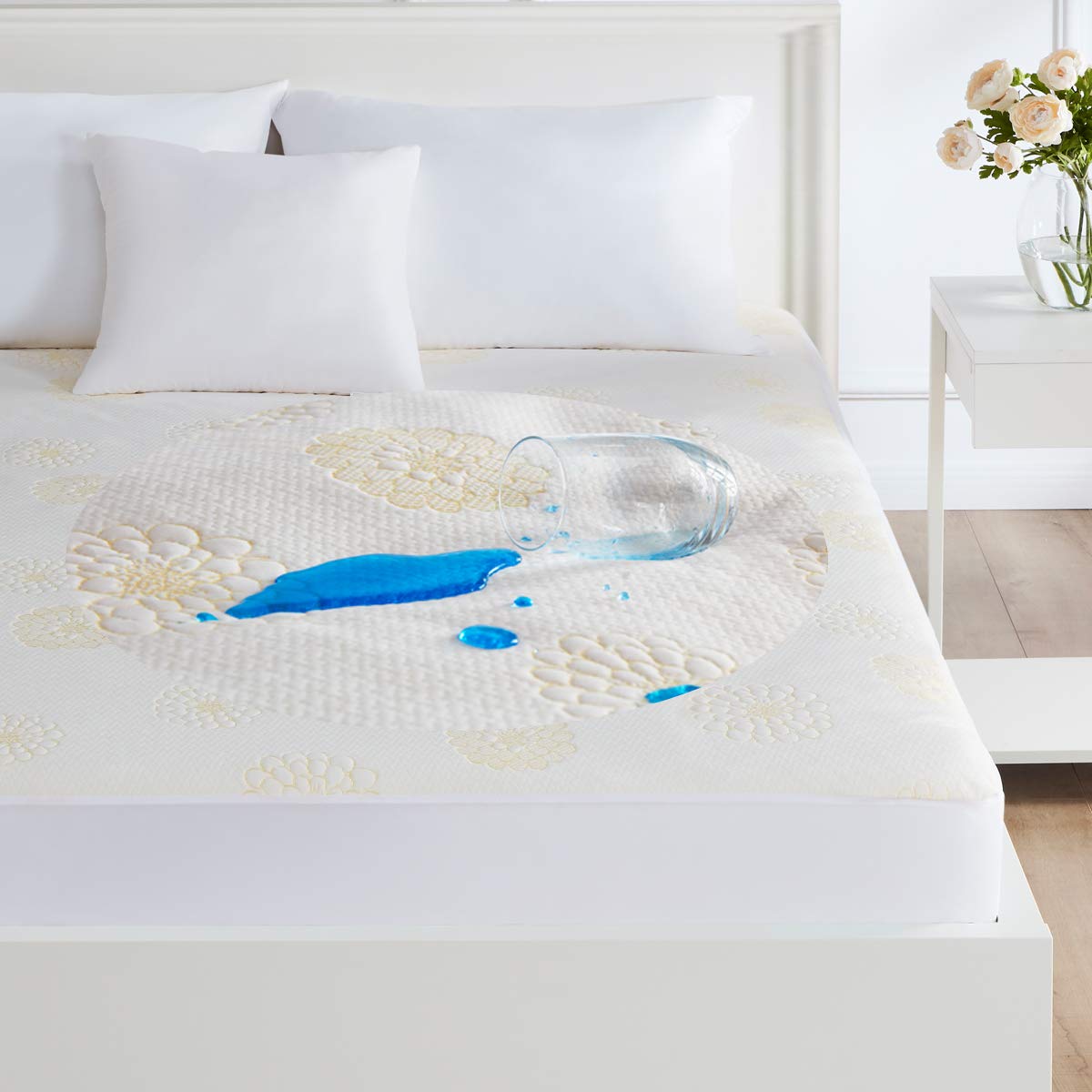 100 Waterproof Mattress Protector Twinbamboo Hypoallergenic Bed Waterproof Mattress Pad Cover Protectorfitted Deep Pocket