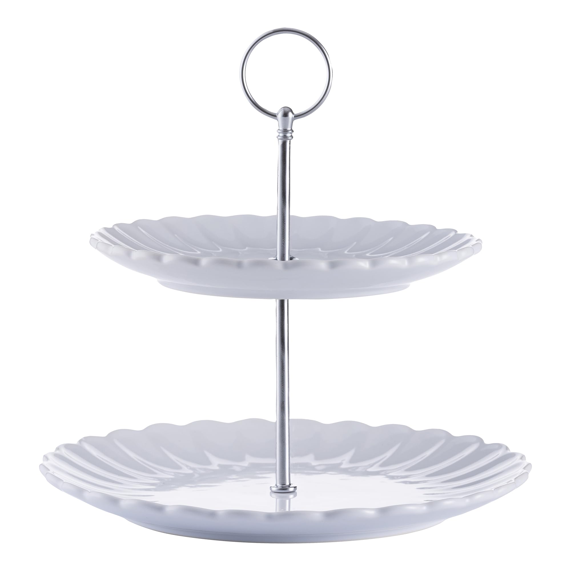 Price & Kensington Luxe 2 Tier Cake Stand White