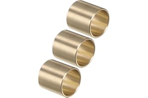 uxcell 3pcs Sleeve Bearings 7/8" Bore 1" OD 1" Length Cast Brass Self-Lubricating Bushing