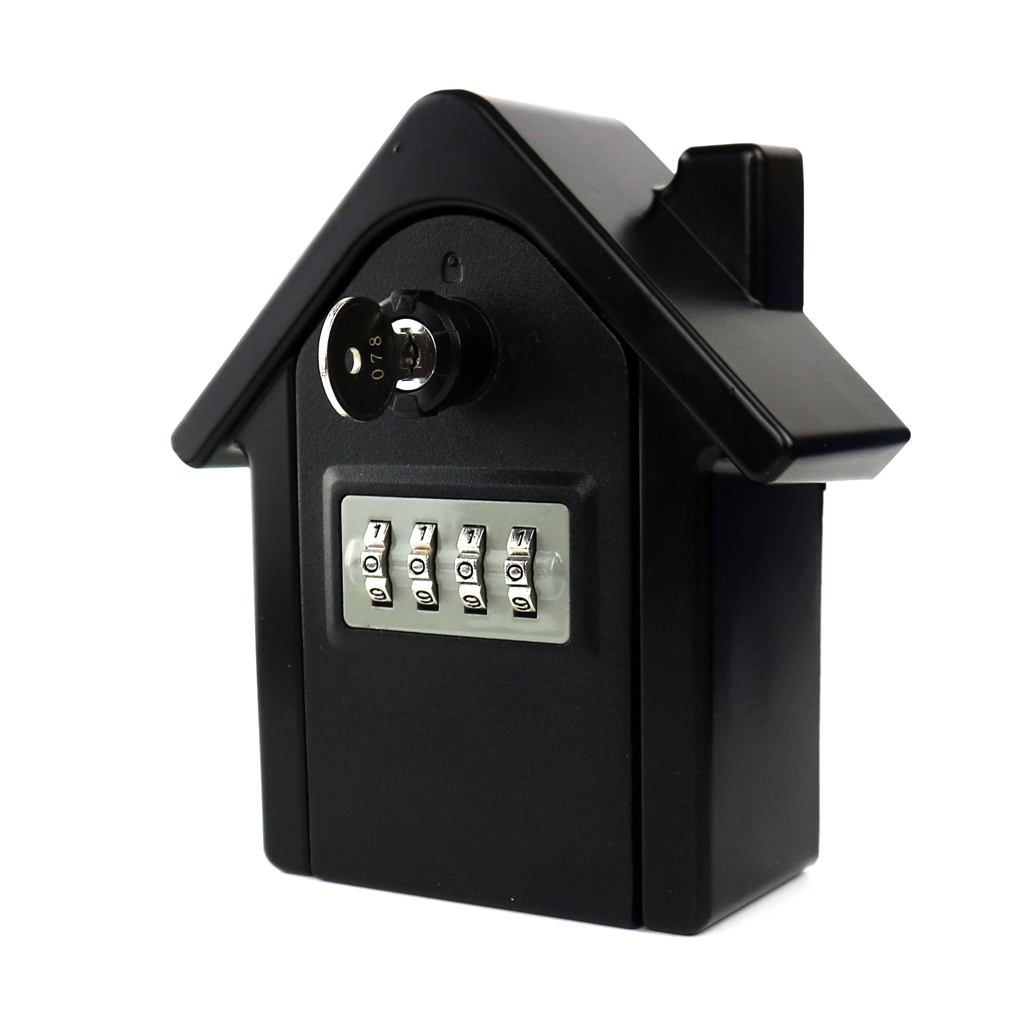 Key Storage Security Lock,V·RESOURCING® Wall Mounted Outdoor Combination Lock Box with Emergency Unlock,Password Recovery Design, to Share and Secure Keys for Home,Office,Garage etc