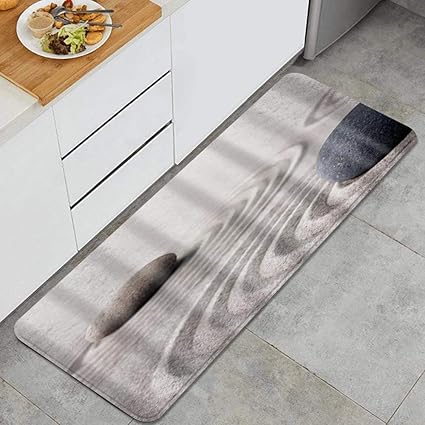 Amazon Eilanna キッチンラグ 砂と石の岩の平和な場所 滑り止め台所マット 耐磨耗性快適なフローリングのドアマット フロアマット 家 オフィス 流し 掃除易い 台所マット 45 X 1 Eilanna キッチンマット 通販