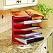 STEELMASTER Steel 5-Tier Horizontal Organizer, Letter Size, Vibrant Red (26425L007)