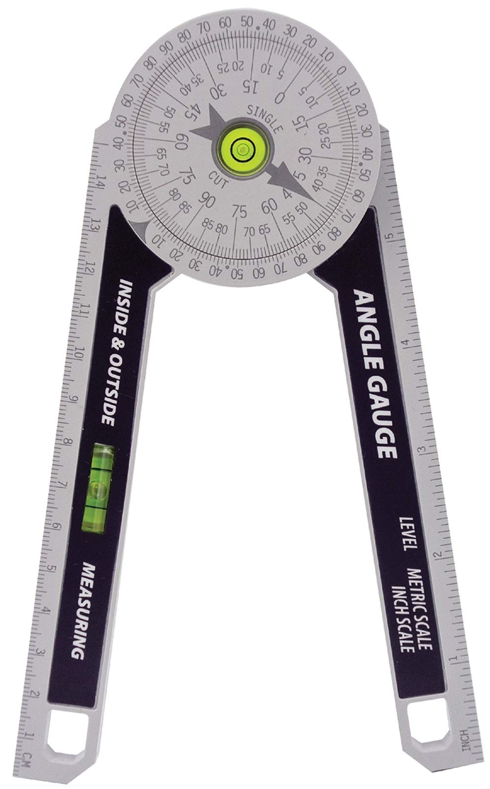 NORTOOLS Miter Saw Protractor, Inside & Outside Miter Angle Finder Measuring Tools for Carpenters, Plumbers, Building Trades, DYI Home Improvement