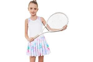 MODAFANS Girls Tennis Golf Pickleball Dress Sleeveless Athletic Pleated Outfits Sets with Shorts