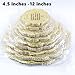 LoBake 12 inches golden round paper lace doilies cupcake bread placemats home dinner tableware 100 pieces per pack