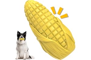 HICC PULE Indestructible Dog Toy for Aggressive Chewers, Squeaky Tough Dog Chew Toys with Bacon Flavor, Durable Dog Teeth Cleaning Toy for Medium Large Breeds, Keep Dog Busy (Yellow)