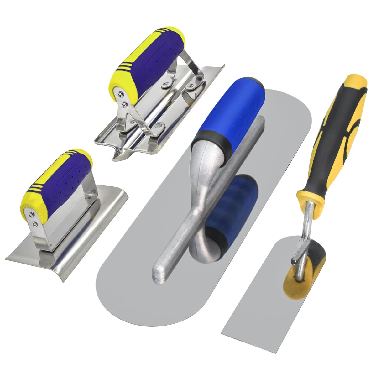 Photo 1 of Concrete Tools Set Stainless Steel Pool Trowel and Margin Trowel Plus Concrete Edger and Groover Stucco Cement Kit Masonry Construction Hand Tool
