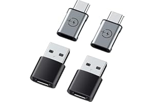 URANT USB Adapter 4 Packs, 2 Lightning Female to Type C Male converters and 2 Type C Female to USB Male converters,Compatible with iPhone 15pro Max Plus,Galaxy Note S20 S21 S22