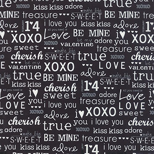 First Crush - Black with white writing - Sweetwater - Moda - 752106225749