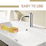 Peppermint Chrome Basin Tap 360° Swivel Monobloc Single Lever Hot Cold view 6