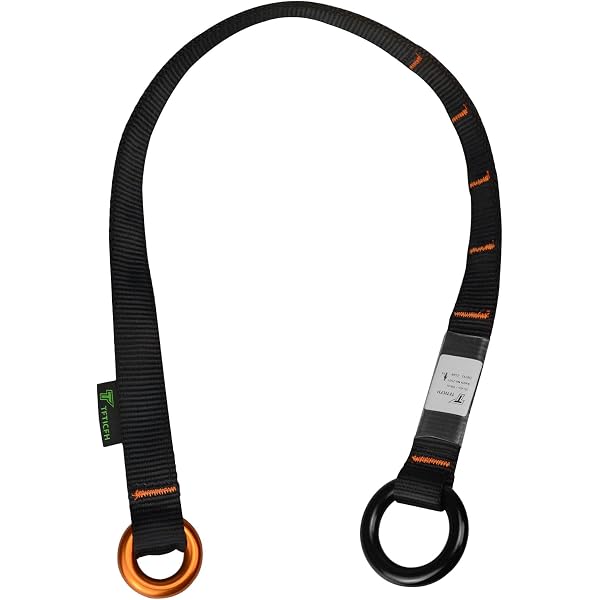 Longe D'Escalade Ancre Récupérable 22KN - Économiseur Friction Arboriste Avec Anneaux Suspendus Pour Travail Arbre Et Jardin
