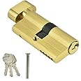 65mm Cylinder Lock Copper Single Open Anti-Theft Door Lock Cylinder with Keys Strong and -Proof, Suitable for Wooden Doors, Aluminum Doors