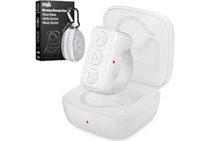 ZTTOPO TikTok Scrolling Ring, TIK Tok Bluetooth Remote Control, Kindle APP Page Turner with Carrying Case, Camera Photo Clicker for iPhone, iPad, iOS, Android (White)