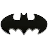 NJECT Batman Bat Logo Black Superhero Car &amp; Truck Emblem 3.8" | Officially Licensed DC Comics, Weatherproof Automotive Grade 3D Contoured Blackout Glossy Acrylic