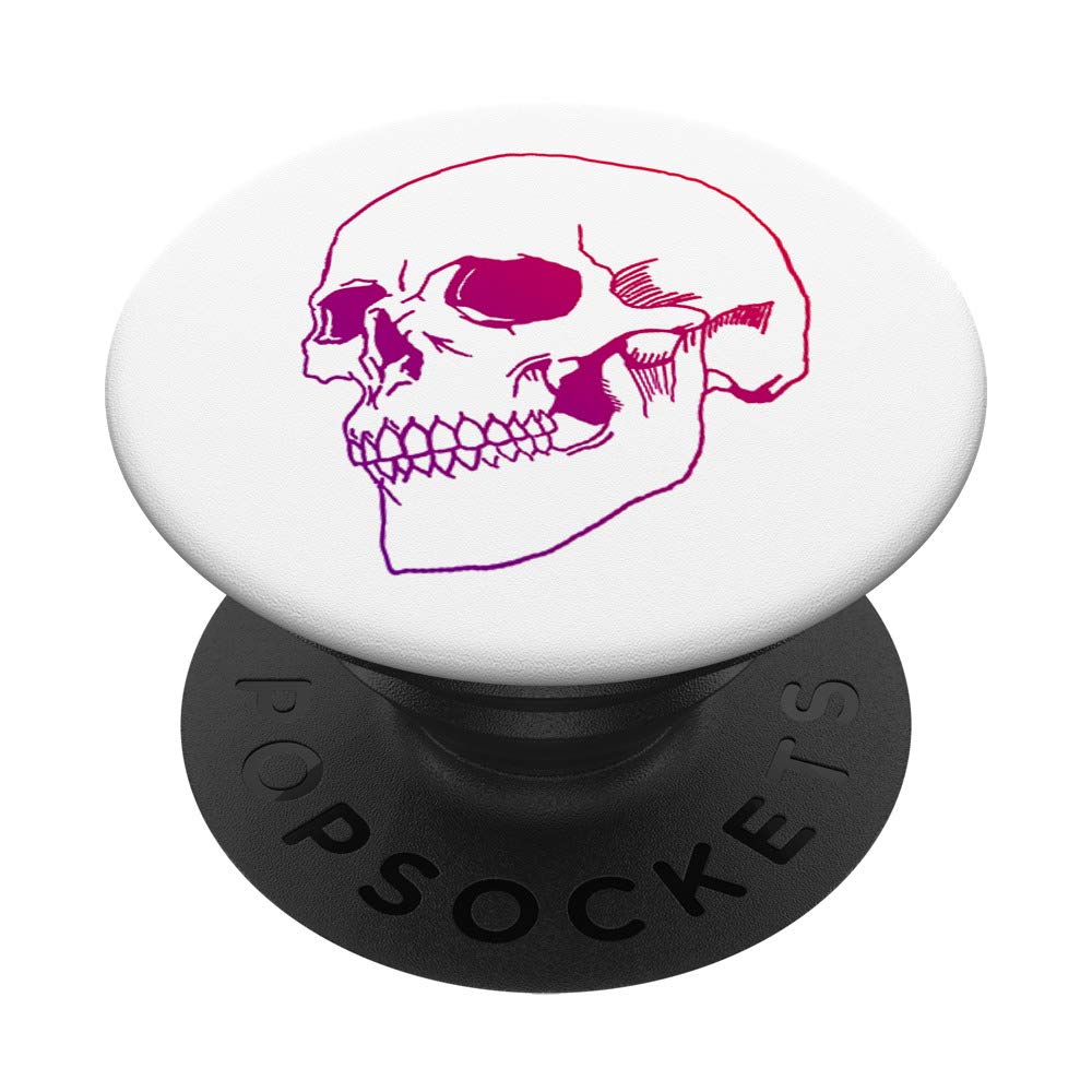 Spooky Cute Skull Punk Pastel Goth Skeleton Aesthetic Purple PopSockets PopGrip: Swappable Grip for Phones & Tablets