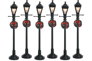 Lemax Christmas Village Gas Lantern Street Lamp Set of 6 Battery Operated (4.5V) - 64499