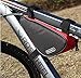 BicycleStore® Waterproof Triangle Bike Bicycle Frame Front Tube Pouch Bag Bike Triangular Bag with Quick Release Velcro Outdoor Sports (black+red)