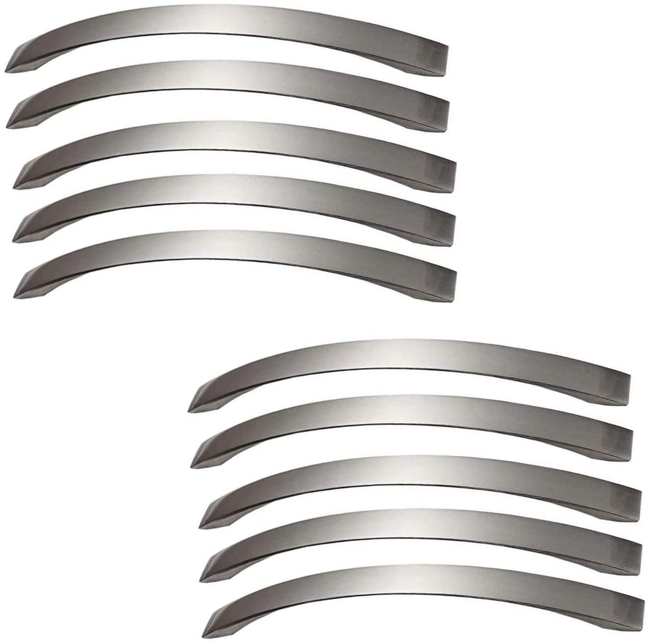 MARGUERASW 10 Pack Cabinet Handles, Brushed Nickel, 192mm Center to Center Spacing