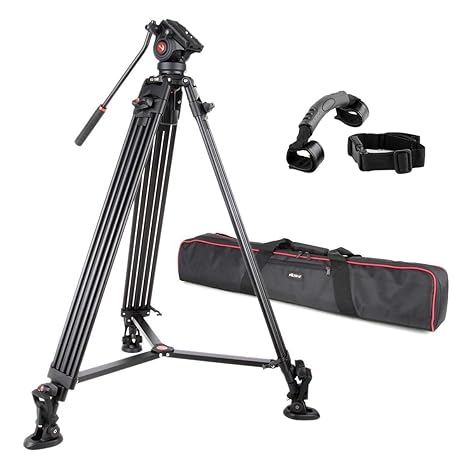VILTROX VX-18M - Trípode profesional (188 cm, aleación de aluminio ...