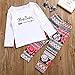 Arleysh Baby Girls Clothes Little Big Sister T-shirt Romper+Floral Print Pants+Headband 3pcs Outfit (2-3 Years, Big Sister)