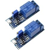 HiLetgo 2pcs DC 5V Trigger Time Delay Switch Relay Module Adjustable Time Delay Control Swtich Trigger Delay Conduction Relay Switch Module Wide Voltage Delay Relay DC 5V-30V Micro USB Power