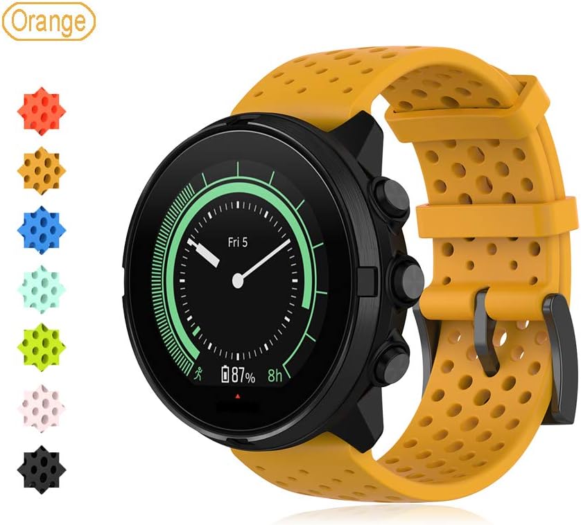 Strap for Suunto 9, Silicone Watchband Sport Fitness Band for Suunto Spartan Sport Wrist HR Baro/Suunto 9 /Suunto TRAVERSE
