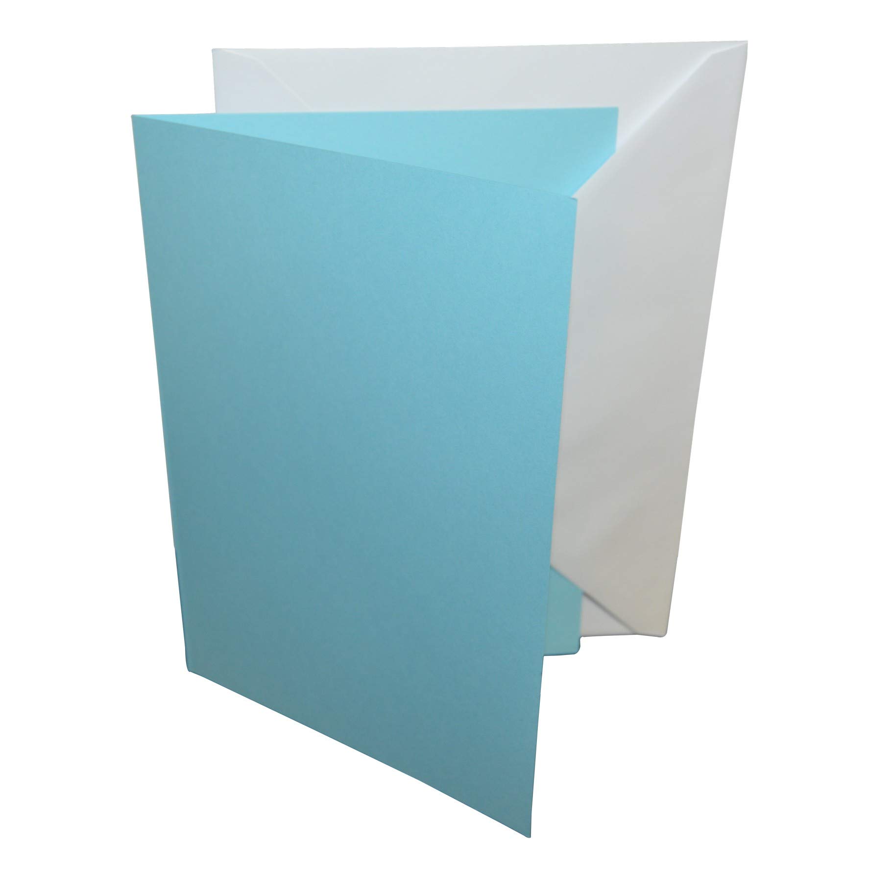 5"x7" Coloured Greeting Card Blanks with White Envelopes – StellaWeds® (Light Blue, 10 Pack) — image 1