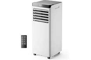 Pulemela 8,000 BTU Portable Air Conditioner for Room Up to 350 Sq.Ft,Portable AC Unit with 3 Modes,Remote Control with Installation Kit
