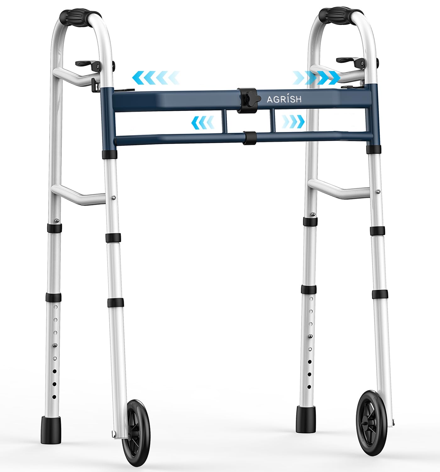 Photo 1 of Narrow Walkers for Small Doorways - Width Height Adjustable Walker, Folding Walkers for Seniors Handicapped & Disabled, Standard Walkers for Tight Spaces, Steel Frame Support to 400 lbs