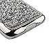 Galaxy S5 Case, ikasus Shiny Sparkle Bling Glitter Handcraft Crystal [Rhinestone Diamond] Hard Plastic Plated Slim Case Cover Full Cover Protective Case for Samsung Galaxy S5 / Galaxy SV i9600 (Sliver)