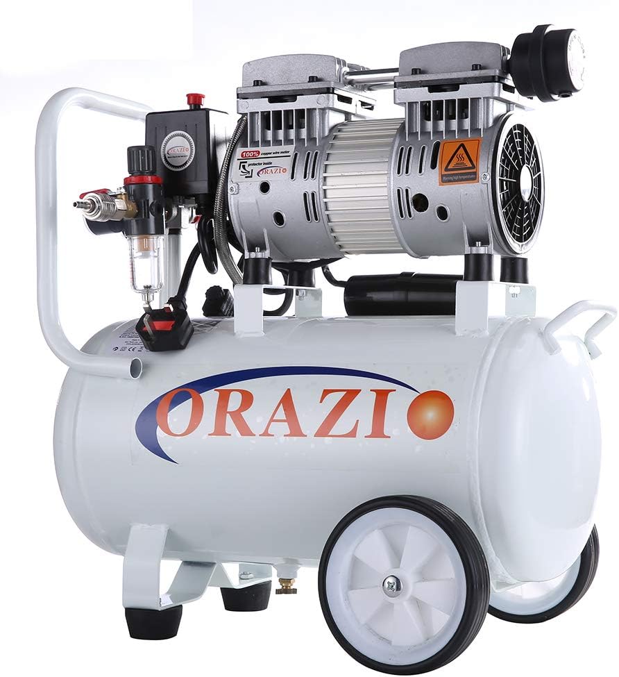 ORAZIO Air Compressor Oil Free 24 Litre 750W Low Noice Silent Portable Electric Air Compressor - Image 3