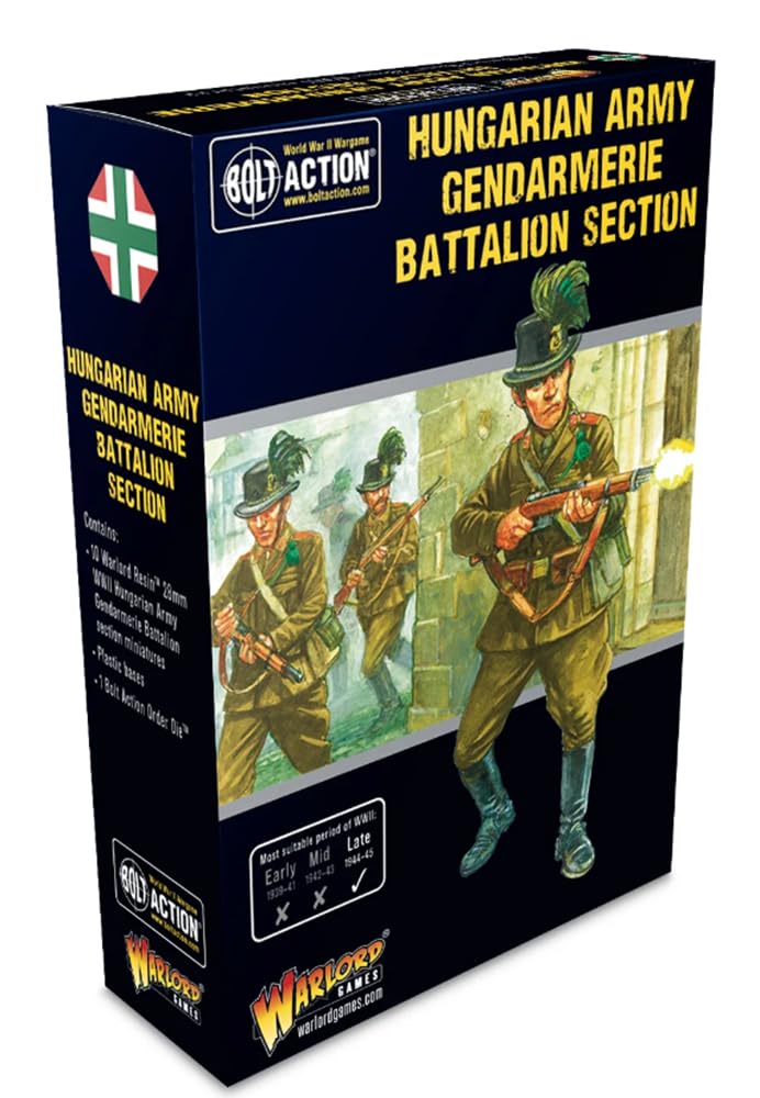Warlord Games Hungarian Army Gendarmerie Battalion Section 28mm Scale Miniatures for Bolt Action Highly Detailed World War 2 Miniatures