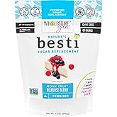 Wholesome Yum Besti Natural Powdered Sugar Substitute - Keto Confectioners Monk Fruit Sweetener Blend With Allulose (No Eryth