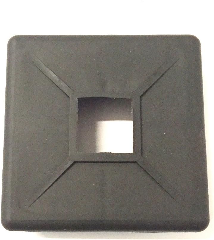 4-Inch Square Bumper Plug End Cap Cover - Rubber RV Camper Trailer Bumper Cap, Vent Hole Design