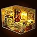 Flever Dollhouse Miniature DIY House Kit Creative Room with Furniture and Cover for Romantic Valentine's Gift-Three Inch of Sunlight