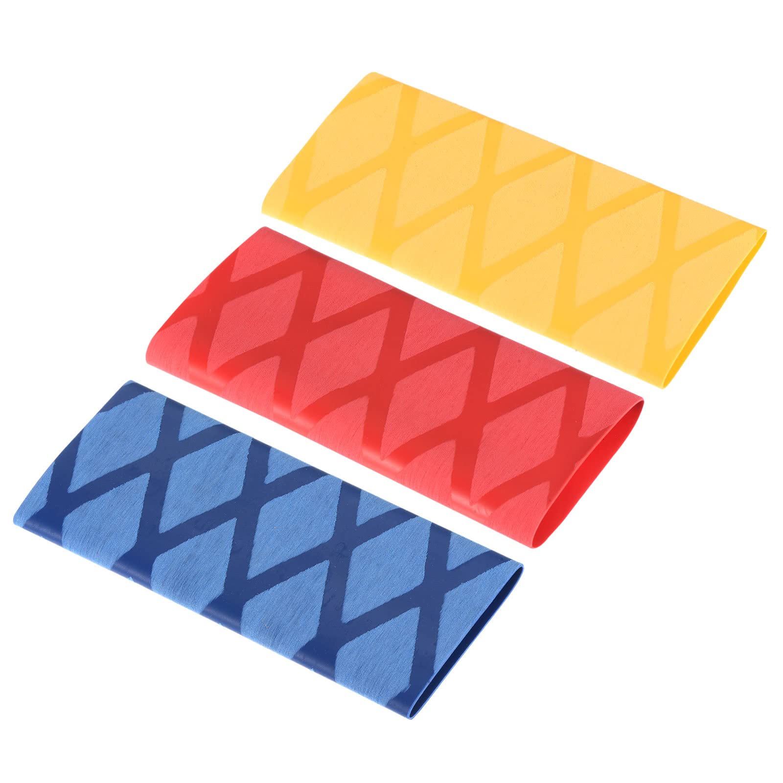 PATIKIL Table Tennis Racket Grip Tape, 3 Pack Ping Pong Paddle Overgrip Sweat Absorbing Soft for Gripping Handle, Red Yellow Blue