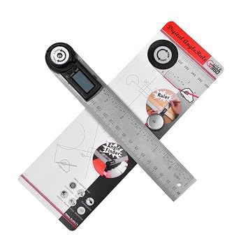 Contever 2 En 1 Lcd Numérique Angle Finder Mètre Règle Measurer 200mm 360 Degrés Rapporteur Protractor