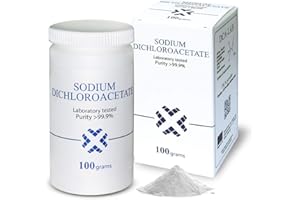 DCA - Sodium Dichloroacetate 100g Powder, Purity >99.9%, Made in Europe, by DCA-LAB, Certificate of Analysis included, Tested in a Certified Laboratory, Buy Directly from Manufacturer, 3.5oz