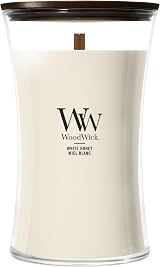 WoodWick Scented Candle Large Hourglass White Honey Wood Wick